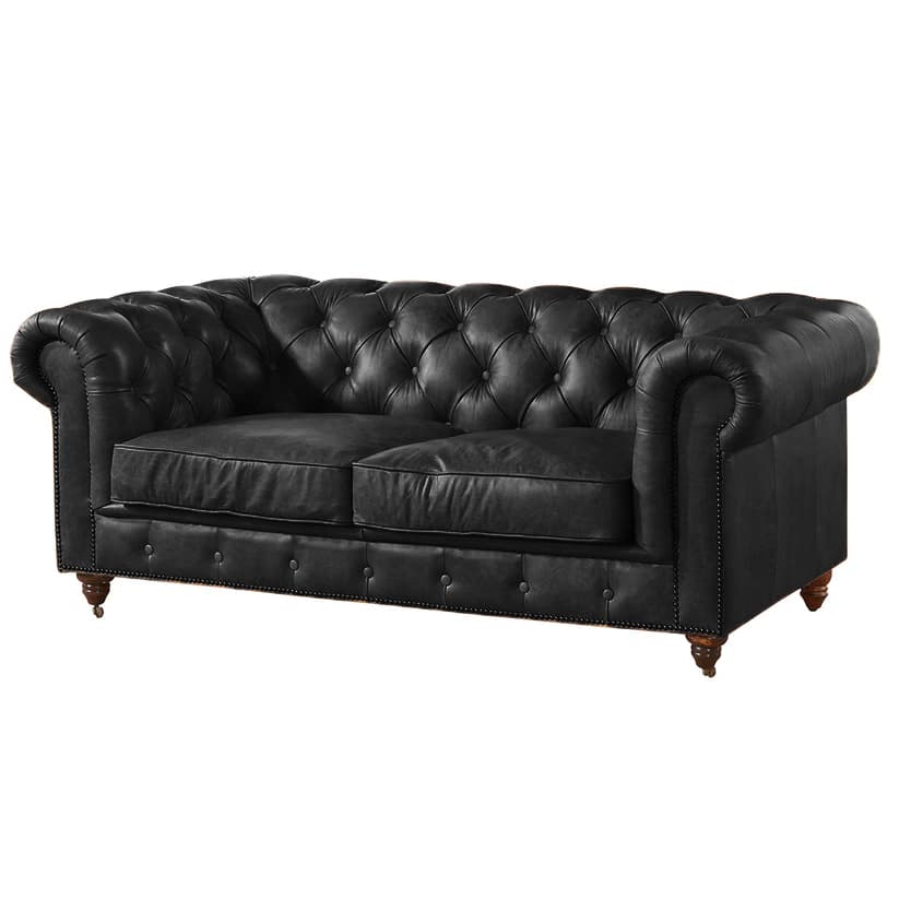 Chesterfield Sofa Loveseat Black