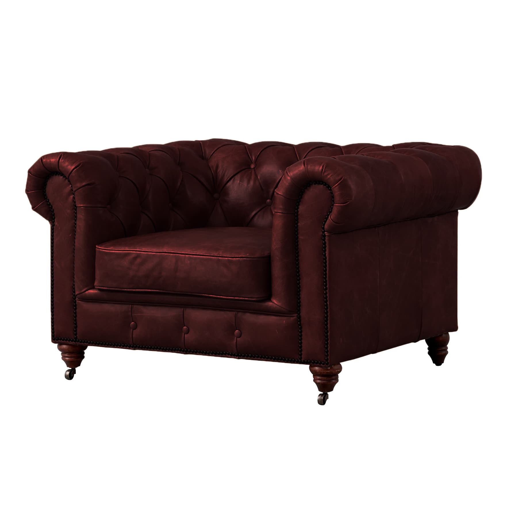 Chesterfield Sofa Chair Burgundy
