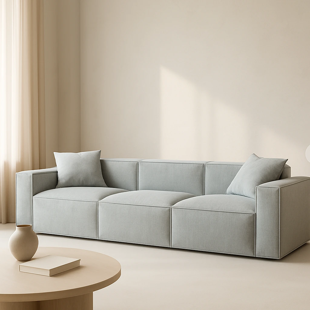 Atlas three-seater cloud-style sofa in a lifestyle setting